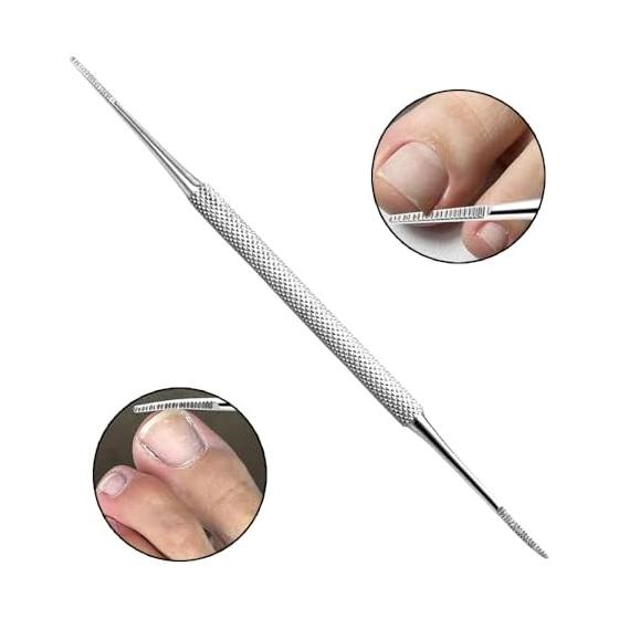 Samcos Nail Scaling Remover, Nail Red, Nail Dirt, Ingrown Toenail Hook, Ingrown Toenail Tool, Stainless Steel, Nail Gap, Debris Removal Rod, Storage