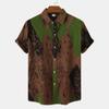 Men's Summer Casual Floral Print Design Hawaiian Style Short Sleeve Beach Vacation Shirt