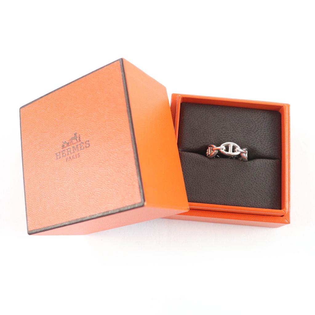 Excellent HERMES Ring Chaine d'Ancre Enchaine PM Silver AG925 Women Used