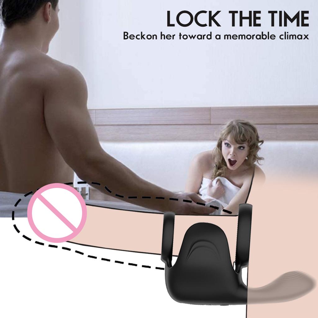 Wtoyu Silikon Vibrierender Penisring Prostata Stimulator Massagegerät Männlicher Penisring 10 Vibrationsmodi