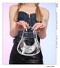 Women's Textured Crossbody Lipstick Bag: Candy Color Mini Crescent