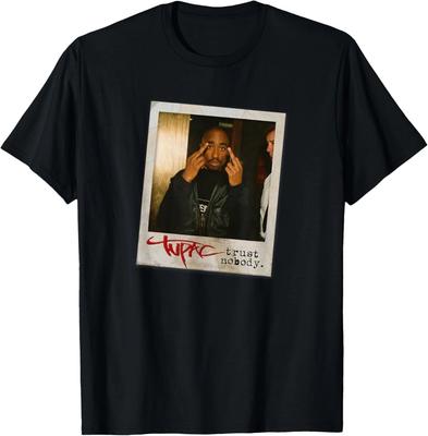 TUPAC SHAKUR Confía en Nadie Foto Camiseta 100% Algodón Camisetas para Hombre Top