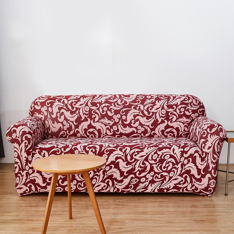 Elastic All Inclusive Printed Sofa Cover Easy To Install Sofa Protector for Living Room Anti-Wear Home Decor for All Seasons
