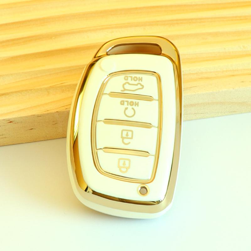 4 Buttons Smart Key Case For Hyundai Creta Ix35 Ix45 I10 I30 I40 Tucson Santa Fe Rena Sonata Elantra TPU Car Cover Accessories