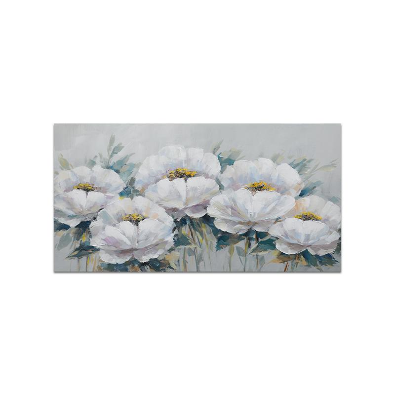 2022 Original White Elegant Rose Peony Art Canvas Painting Nordic Flower Posters And Prints Wall Pictures For Living Room Decor