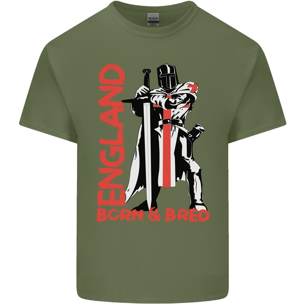 England Born Bred St Georges Day Unisexs Light Cotton TShirt