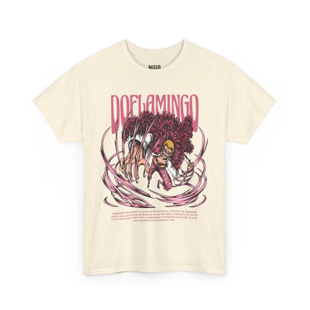 

One Piece Joker Doflamingo Graphic Pure Cotton Tshirt Men and Women Anime Style Fashion Comfortable Casual Short Sleeved Shirt L
