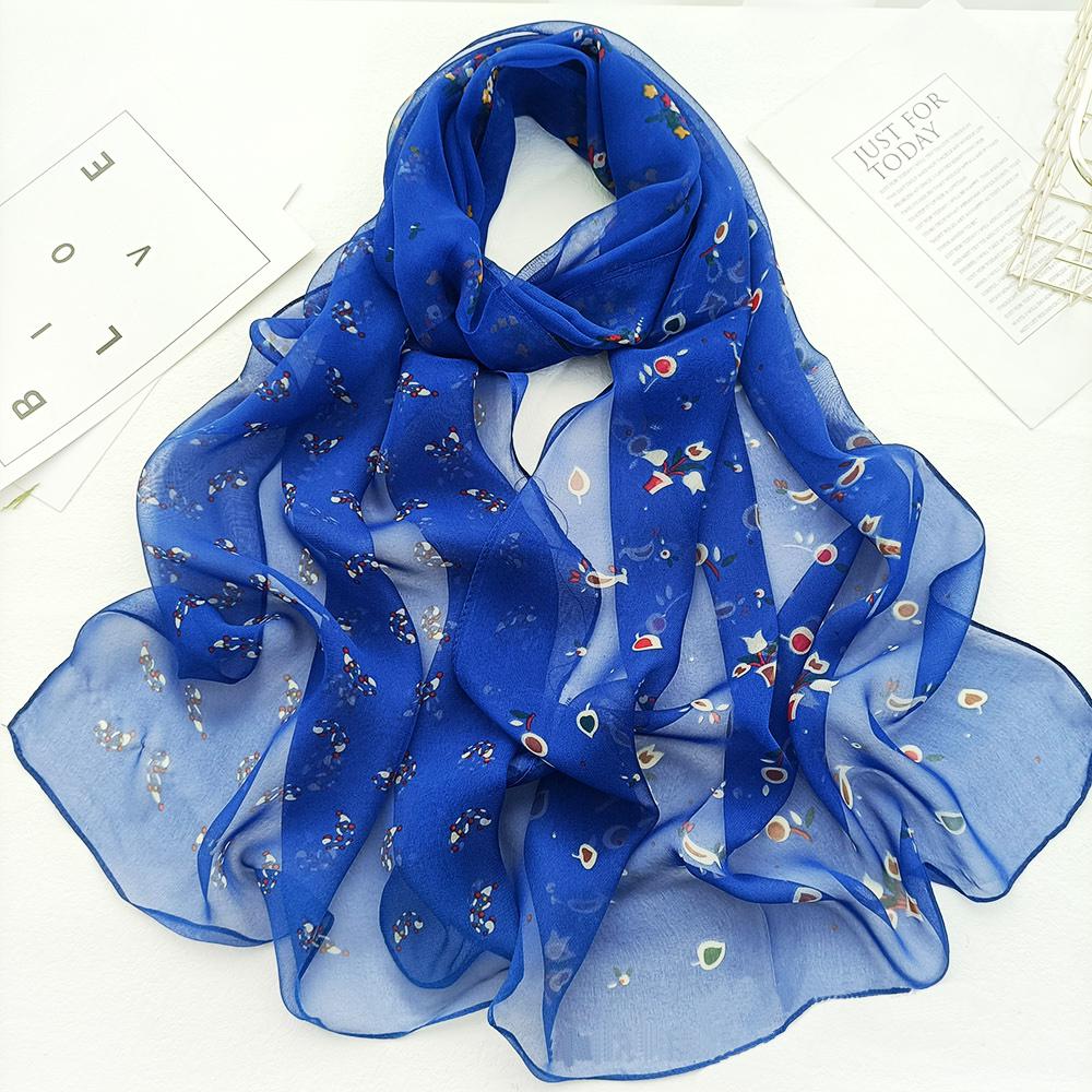 Fashion Silky Georgette Chiffon Scarf Women Long Soft Thin Wrap Scarf Shawl Beach Kerchief Scarves Georgette Scarf Voile Scarf