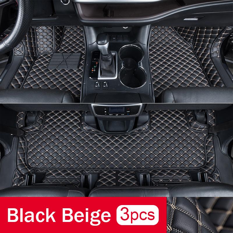 PU-Leder-Auto-Bodenmatte Innenteppiche Fußpolster Matten Abdeckung Zubehör für Toyota Highlander XU70 2020 2021 2022 2023 Hybrid
