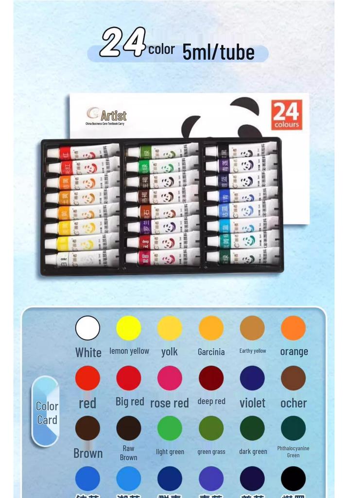 Portable Mini Watercolor Kit: Transparent High-Transmittance Plastic with Separate Compartments for Sketching and Travel
