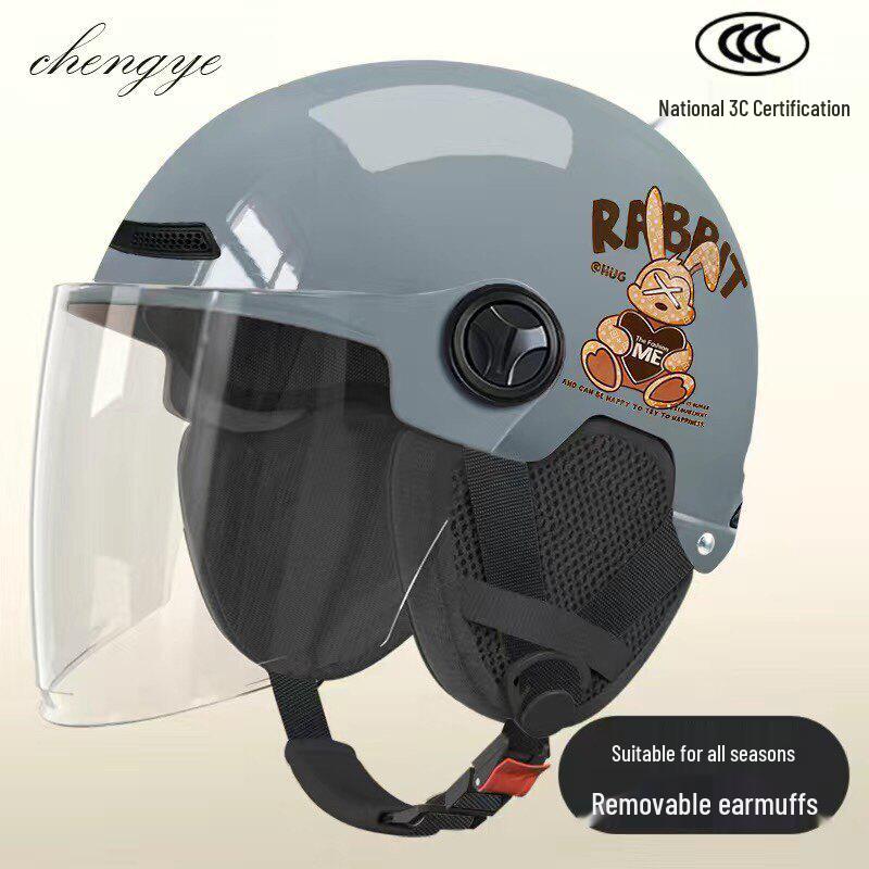 3C Certified All-Season Unisex Electric Scooter & Motorcycle Helmet with Sun Protection