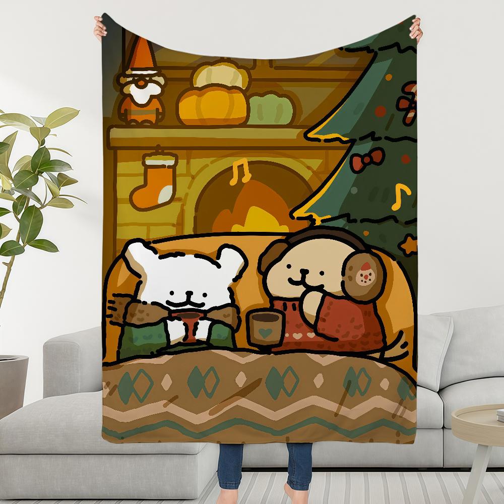 Blanket Throw Cute Super Cosy Plush Living Room Sofa Couch Christmas Dog Childish Birthday Line Gifts