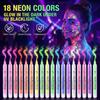 18 Shades Dual-Ended UV Luminous Makeup & Body Painting Pen
