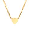 Stylish Stainless Steel Gold Necklace Ladies Heart Snake Chain Simple Personality Double Layer Nc357