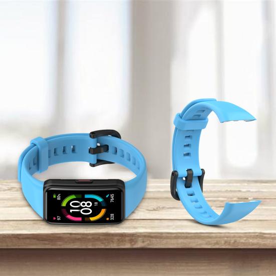 1 Zestaw Pasek do Zegarka Miękki Wodoodporny Silikonowy Pasek do Zegarka Bransoletka Zamiennik dla Huawei Honor Band 6