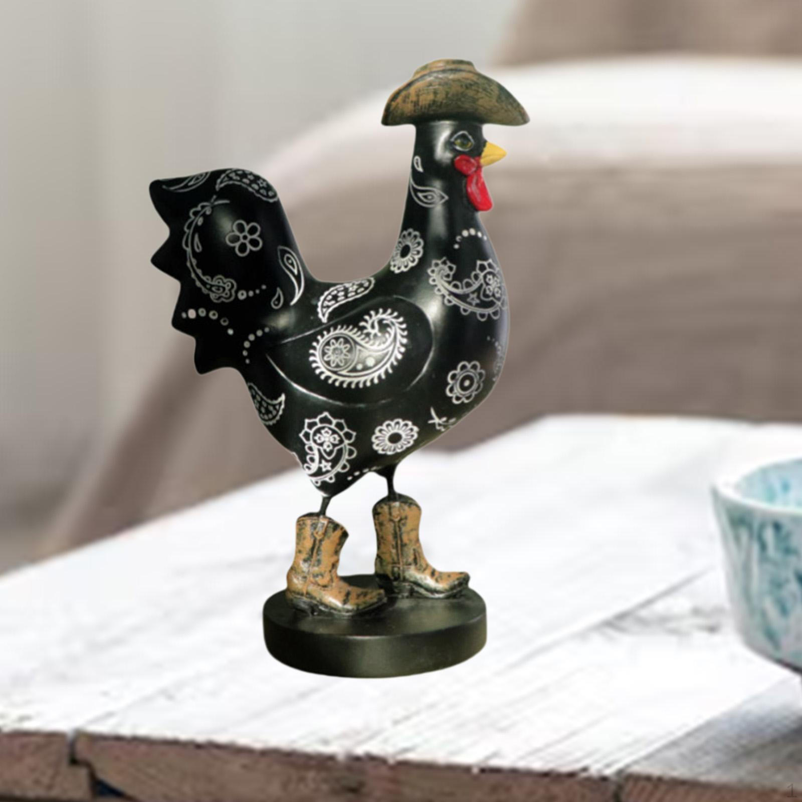 

Фигурка курицы для украшения сада, для дома и улицы чёрный