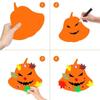Halloween Pumpkin Craft Kits Foam Pumpkin Shapes with Halloween Stickers Jack-O'-Lantern Face Stickers DIY Pumpkin Craft