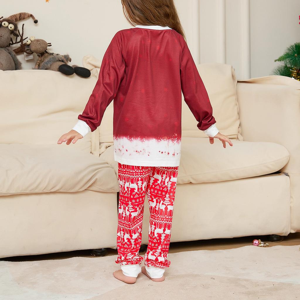 Christmas Parent Child Family Set Home Furnishings Christmas Pajamas Two Piece Set