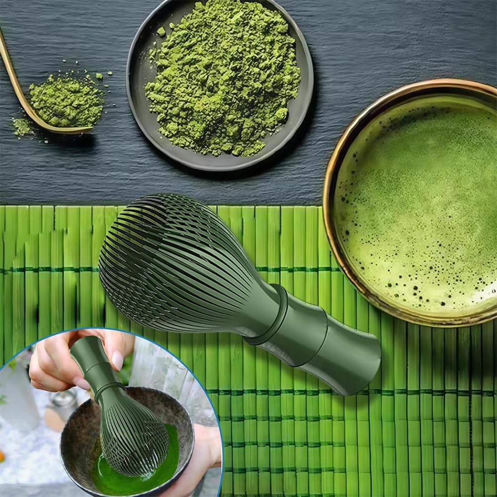 YIBOOOM Matcha Blender, Matcha Brush, Chasen (Chasen), Reusable Resin Chasen, Whisk Tool, Burr-Free, Mold-Resistant, Easy To Clean, Quick To Dry, Tea