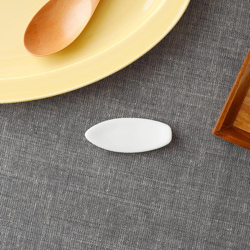 EAST Table Chopstick Rest, Surfboard Shape, 6.5cm, White, Made In Japan, Dishwasher Safe, Porcelain, Mino Ware