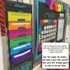 1pc Multicolor Hanging File Folders with 6 Pockets 36in, Over Door Wall Mount Organizer, Office Document Storage Solution