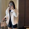 Fur One-piece Stand Up Collar Fur Coat For Young Women  Short  Winter Solid Color Eco-friendly Loose Fur Coat Woman
