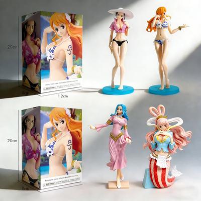 Anime One Piece Swimsuit Series 4 Styles Nami Nico Robin Vivi Mermaid White Star Toy Doll Anime Peripheral PVC Model Toy Gifts
