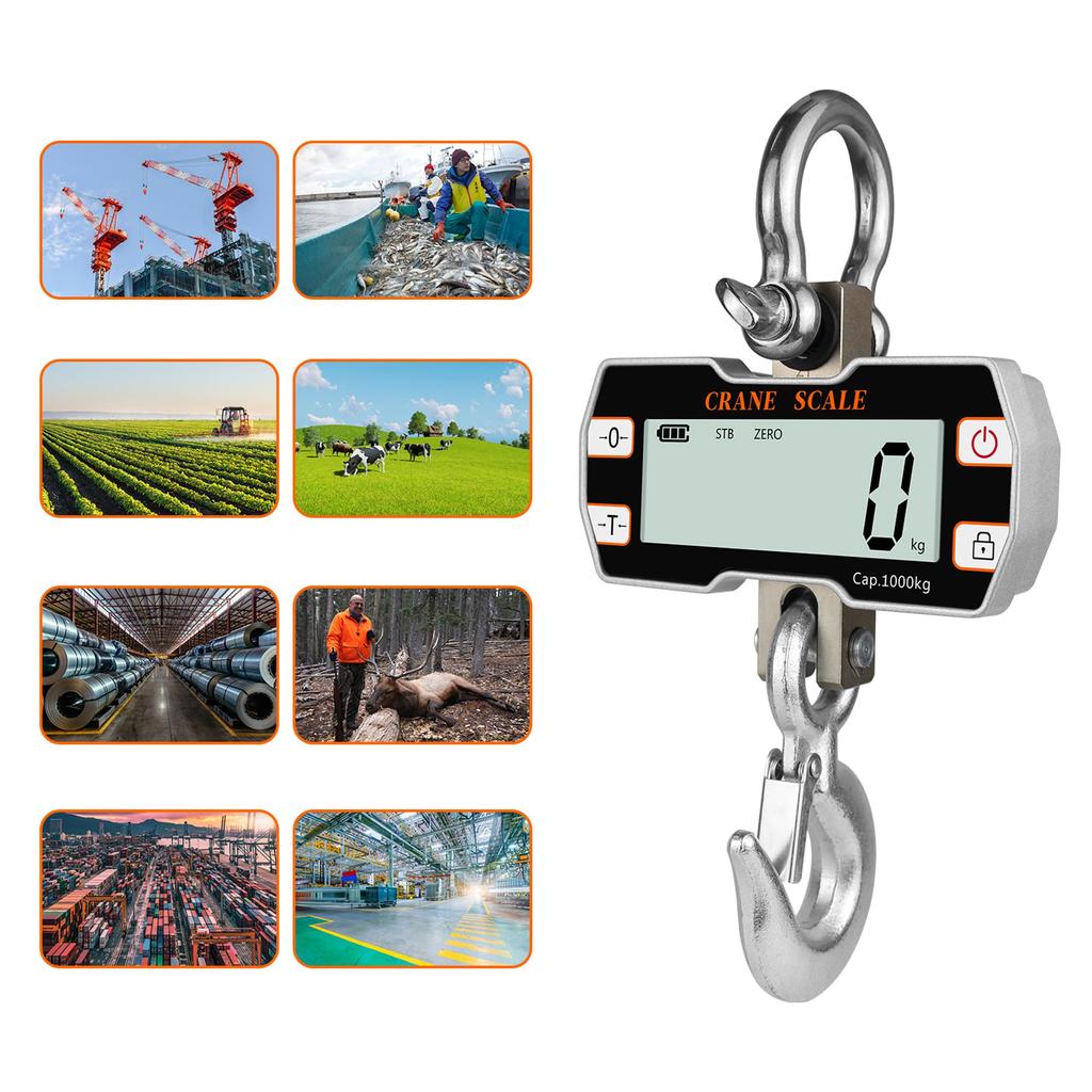 Hyindoor Crane Hanging Digital Electronic Scale for High Hanging Weighing Japanese Manual Included Scale, 1000kg, Scale, Scale, Factories, Fishing,