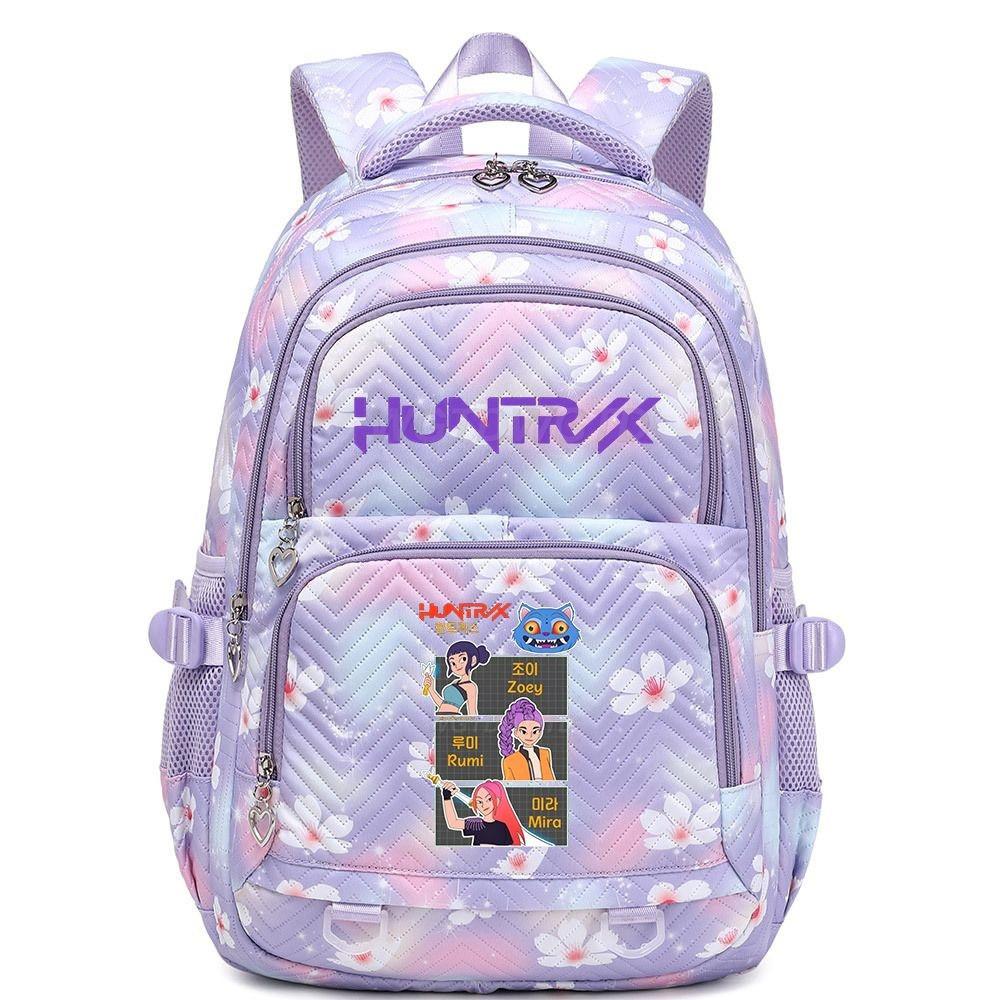 Kids Girls Kpop Hunters Rumi Zoey Printed Backpack Student School Waterproof Big Bag