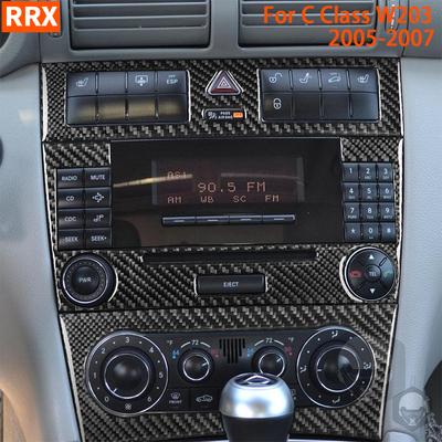 Pentru Mercedes-Benz Clasa C W203 2005-2007 Radio auto Aer condiționat Capa panou de control Trim interior din fibră de carbon