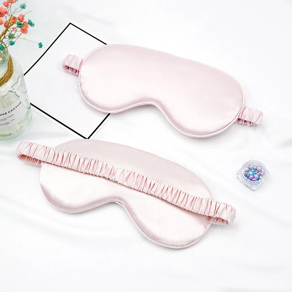 1PC Women Imitated Silk Sleep Eye Mask Portable Travel Eyepatch Nap Eye Patch Rest Blindfold Eye Cover Sleeping Night Eyeshade