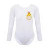 Body cu maneci lungi căptușit cu fleece pentru fete, maieu, culoare uni, pentru dans, gimnastică, balet, încălzire
