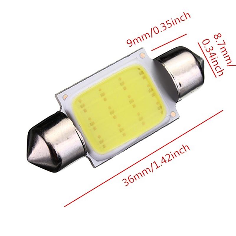 10pcs 31mm 36mm 39mm 41mm Car COB Interior Car LED Bulbs Lamp Interior Dome Lights Plate