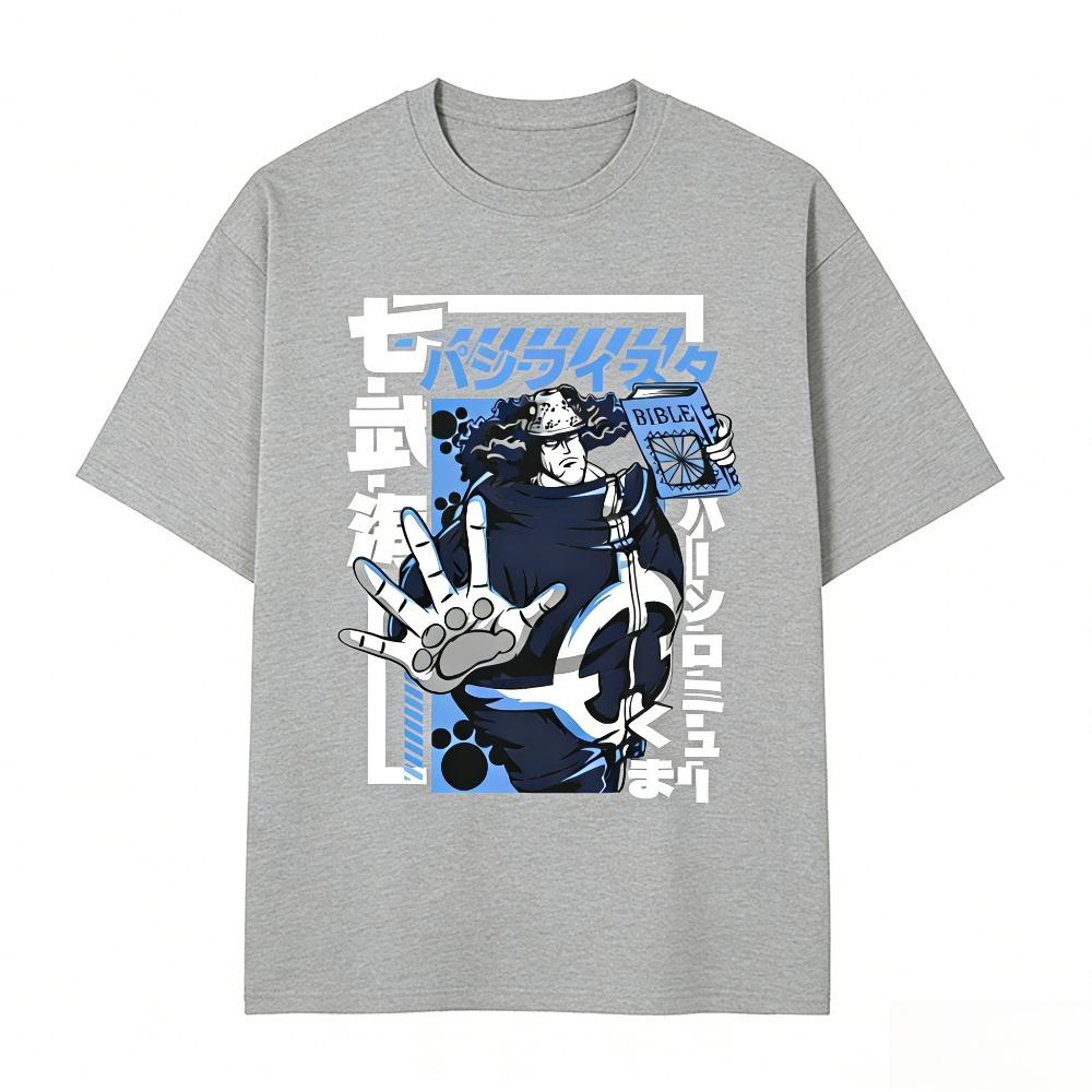 One Piece Bartholomew Kuma Unisex T-shirt 2026 Summer New Popular Anime Print American Casual Family Short Sleeved Top