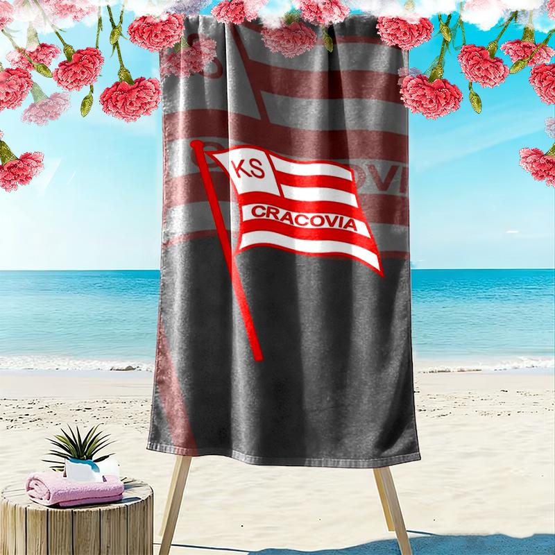 Ks Cracovia Print Beach Towel Large Soft Quick Dry Towel For Beach Camping Swimming