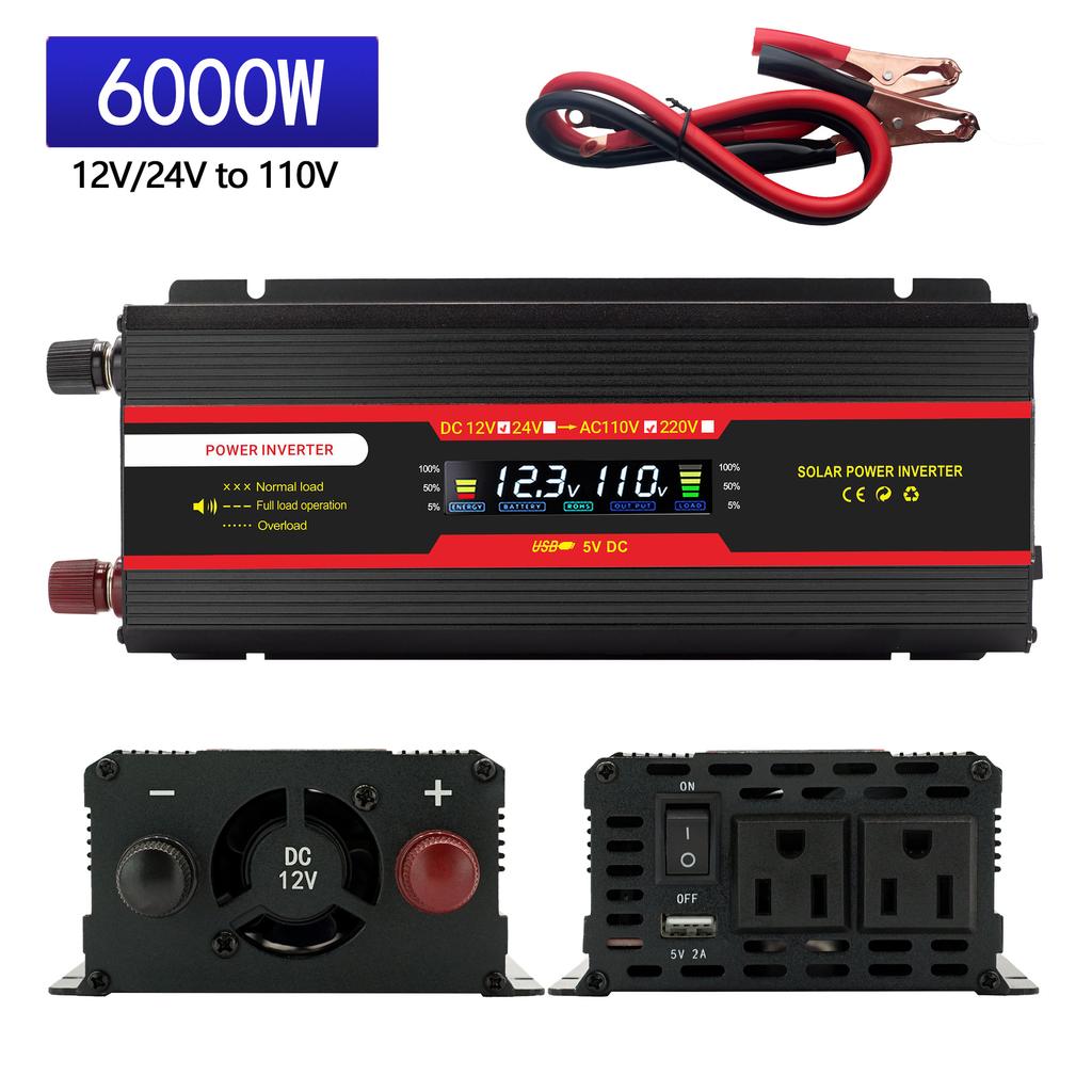 Inwerter Samochodowy 12v Na 110v Wysokiej Mocy Konwerter Baterii Pojazdu Domowego