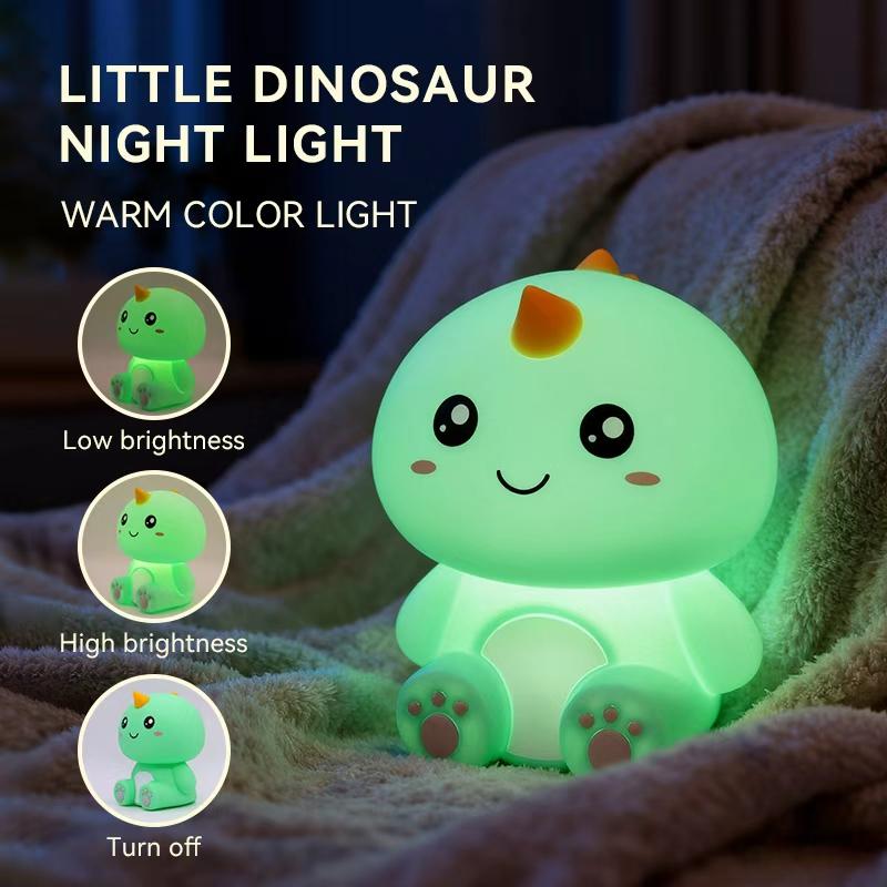 Creative Dinosaur Night Light,Touch-Sensitive Dimmable Bedside Lamp,Timer-Enabled Desk Lamp, Ideal for Home Decor or as a Gift