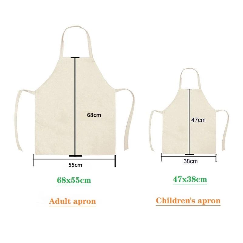 Color Geometric Pattern Cotton and Linen Men Women Kitchen Apron Waterproof Kitchen Apron for Home