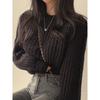 Loose Vintage Harajuku Lantern Long Sleeve Women Sweater Korean Autumn Winter Knitwear Soft Warm Tops Chic Solid Femme Sweater