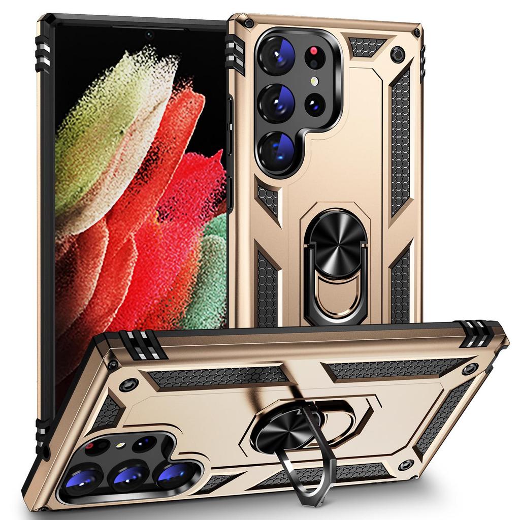 Compatible Samsung Ultra Military Armor Phone Case: S26, S25, S24 Stand with Drop-Proof Protection