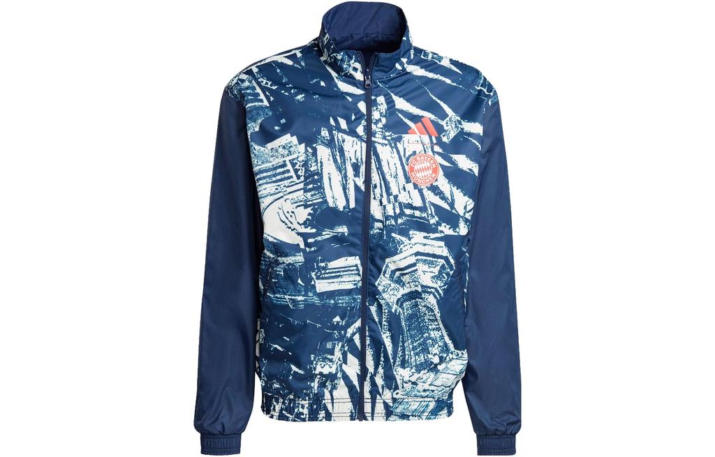 Adidas BayernFC Bayern Fc Bayern Anthem Jacket Retro Sports Stand Coll