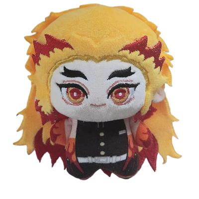10cm Demon Slayer Rengoku Kyoujurou Plyšová panenka Přívěsek Kimetsu No Yaiba Plyšová hračka Klíčenka Vyplněná panenka Dárek k narozeninám Vánocům pro fanoušky