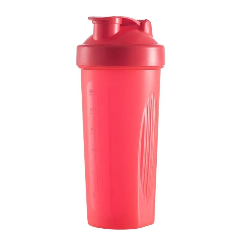 600ml Portable Protein Powder Shaker Bottle Leak Proof Water Bottle for Gym Fitness Training Sport Shaker Mixing Cup with Scale