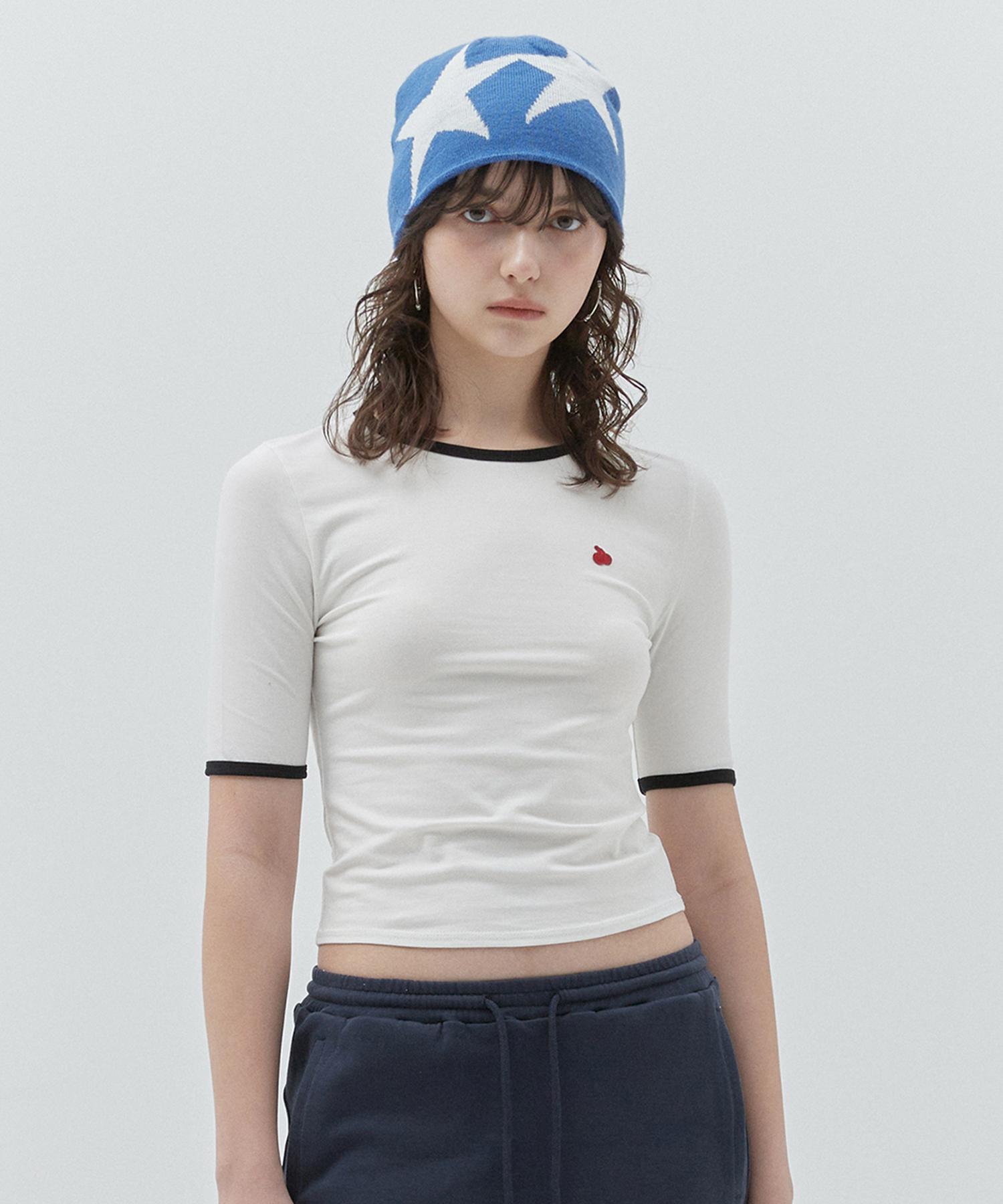 Kirsh Plain Slim Fit Ringer T-Shirt [White] 1