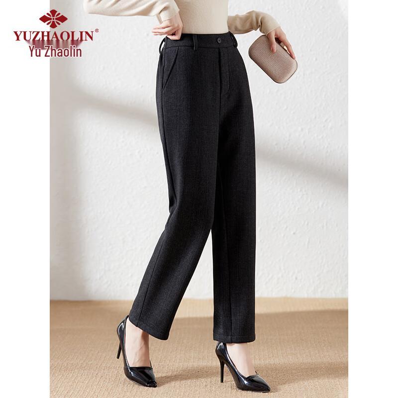 YUZHAOLIN Women's Plus Velvet Warm Straight Leg Pants