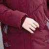 Plus Size XL-5XL Middle Age Woman Winter Coats Hooded Elegant Loose Thick Warm Embroidery Parkas Female Jacket
