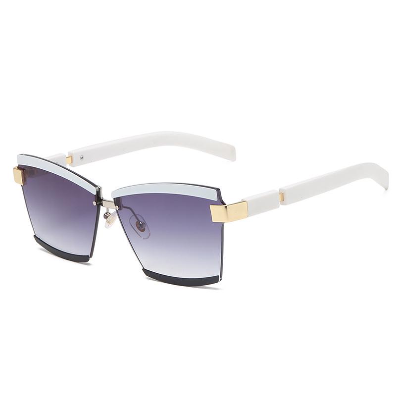 Rimless Luxury Sunglasses Square Women Inspired Multi Tinted Fashion Shades UV400 Vintage Glasses EMA
