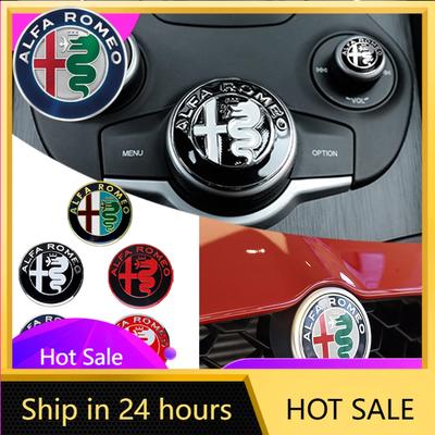 Samolepky na auto Pro 1 ks Kryty emblému přední mřížky auta Samolepka Knoflík středové konzole Samolepka do interiéru Pro Alfa Romeo Sporti