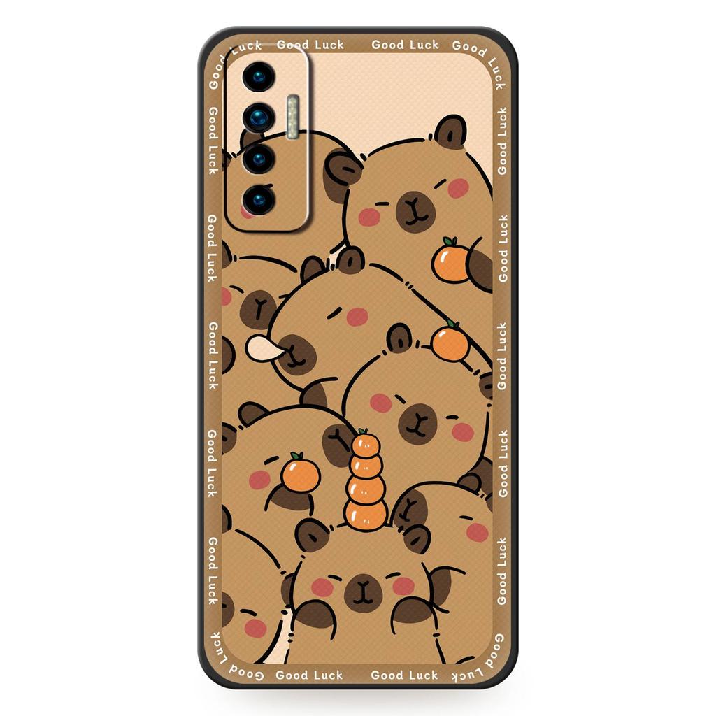 Durable Anti-dust Phone Case For Tecno Camon17P Anti-knock Back Cover Full Wrap Shockproof Waterproof Silicone Cartoon