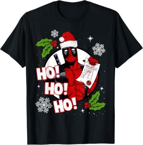Deadpool Santa Naughty List Christmas TShirt Unisex S
